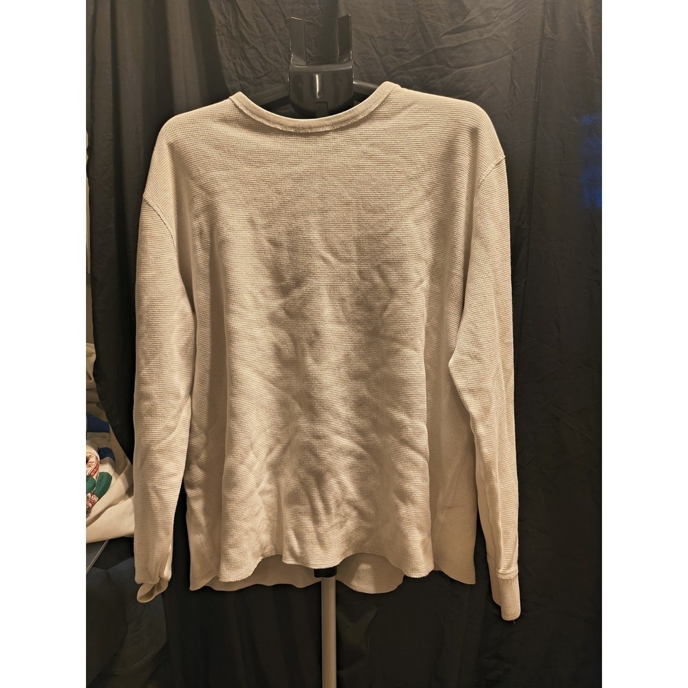 Sonoma Shirt Mens XL Longsleeve Waffle Knit Thermal Cotton Blend White